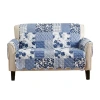 Linery Patchwork Loveseat Protector In Blue