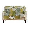 Linery Patchwork Loveseat Protector In Green