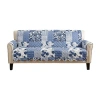 Linery Patchwork Sofa Protector In Blue