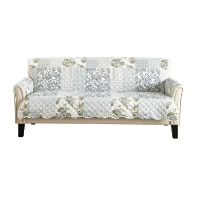 Linery Patchwork Sofa Protector In Gray