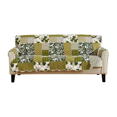 Linery Patchwork Sofa Protector In Pink