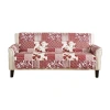 Linery Patchwork Sofa Protector In Red