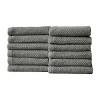 Linery Popcorn 12-pc. Quick Dry Washcloth In Gray