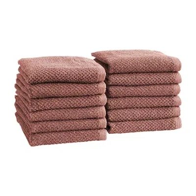 Linery Popcorn 12-pc. Quick Dry Washcloth In Pink