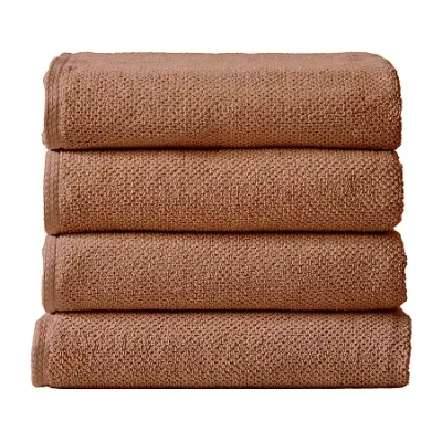 Linery Popcorn 4-pc. Quick Dry Bath Towel In Orange