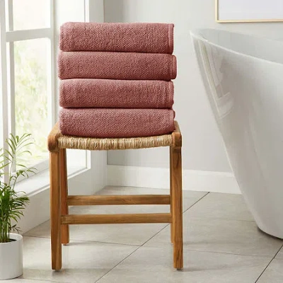 Linery Popcorn 4-pc. Quick Dry Bath Towel In Pink