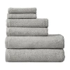 Linery Popcorn 6-pc. Quick Dry Bath Towel Set In Gray