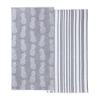 Linery Printed 2-pc. Quick Dry Beach Towel In Gray