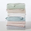 Linery Ribbed Cotton Quick Dry 6-pc. Hand Towel In Pink