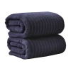 Linery Solid Cotton Ribbed Textured 2-pc. Bath Sheet In Blue