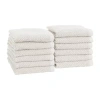 Linery Solid Cotton Textured Quick Dry Washcloth In Sand