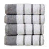 Linery Stripe 4-pc. Hand Towel In Gray