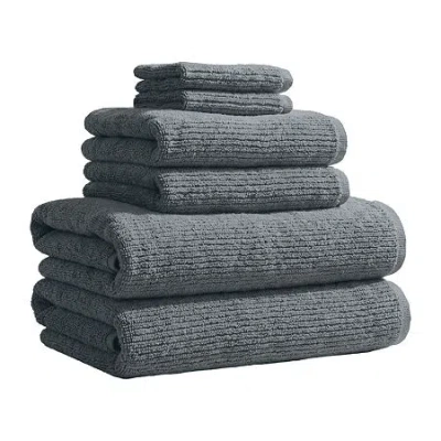 Linery Turkish Cotton 6-pc. Quick Dry Bath Towel Set In Blue