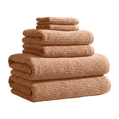 Linery Turkish Cotton 6-pc. Quick Dry Bath Towel Set In Brown