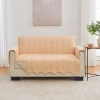 Linery Velvet Furniture Loveseat Protector In Orange