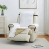 Linery Velvet Furniture Protector Recliner Slipcover In White