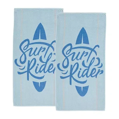 Linery Vibrant Colors 2-pc. Quick Dry Beach Towel In Blue