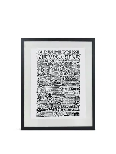 Lines Behind 40 Things Of Newcastle A3 Print With Frame