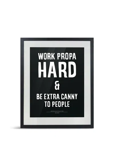 Lines Behind Work Hard A3 Print With Frame
