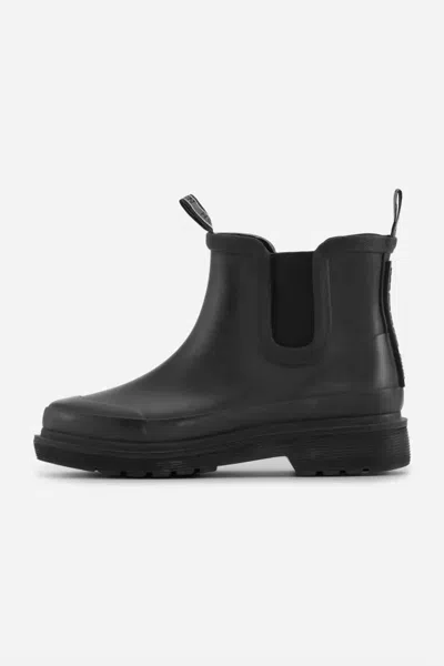 Lines Of Denmark Women's Ankle Rubber Boot In Black