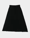 Lingua Franca Asymmetric A-line Brushed Wool Skirt In Black