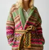 Lingua Franca Bianca Plaid Fair Isle Robe In Multi In Multi