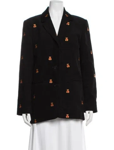 Pre-owned Lingua Franca Blazer In Black