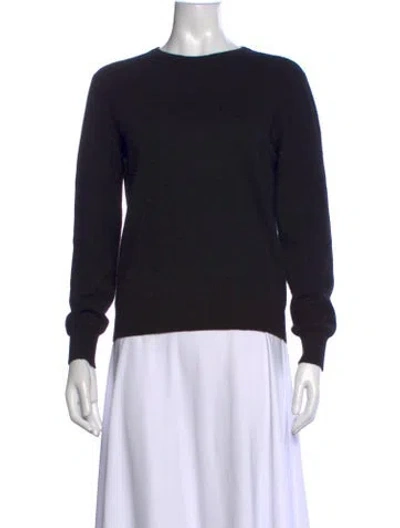 Pre-owned Lingua Franca Cashmere Crew Neck Sweater In Black