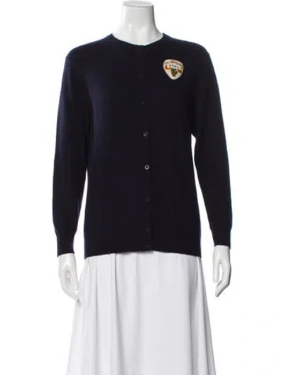 Pre-owned Lingua Franca Cashmere Crew Neck Sweater In Blue