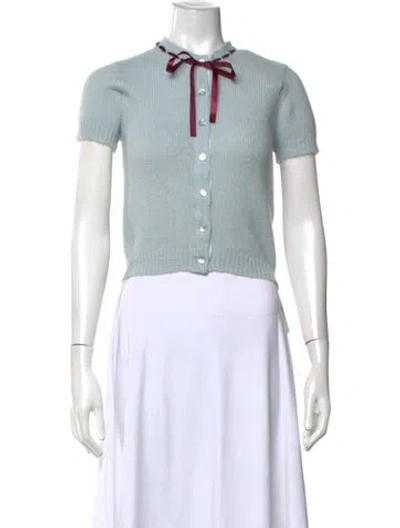 Pre-owned Lingua Franca Cashmere Crew Neck Sweater In Blue