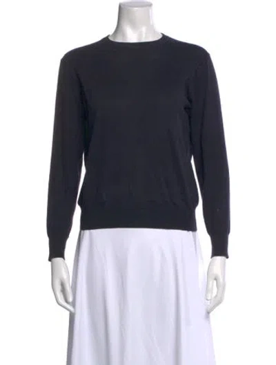 Pre-owned Lingua Franca Cashmere Crew Neck Sweater In Blue