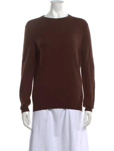 Pre-owned Lingua Franca Cashmere Crew Neck Sweater In Brown