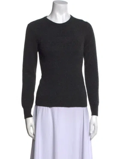 Pre-owned Lingua Franca Cashmere Crew Neck Sweater In Grey