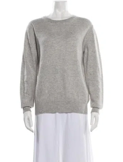 Pre-owned Lingua Franca Cashmere Crew Neck Sweater In Grey