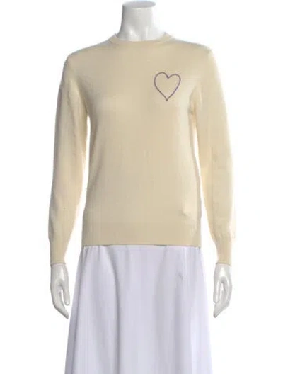 Pre-owned Lingua Franca Cashmere Crew Neck Sweater In Neutral