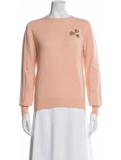 Pre-owned Lingua Franca Cashmere Crew Neck Sweater In Pink