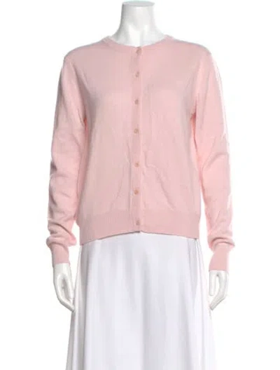 Pre-owned Lingua Franca Cashmere Crew Neck Sweater In Pink