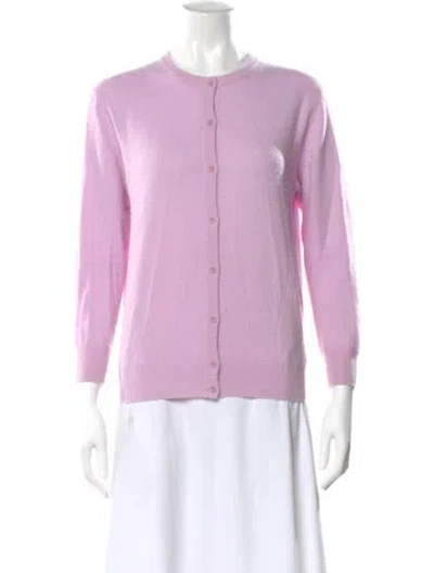 Pre-owned Lingua Franca Cashmere Crew Neck Sweater In Purple