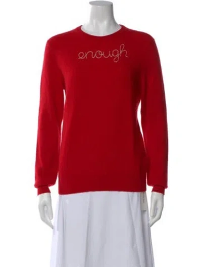 Pre-owned Lingua Franca Cashmere Crew Neck Sweater In Red