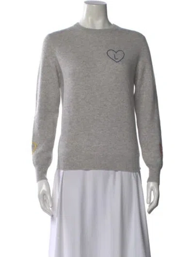 Pre-owned Lingua Franca Cashmere Crew Neck Sweater W/ Tags In Gray