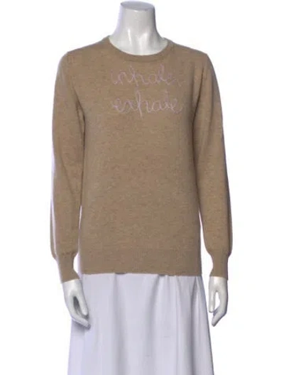 Pre-owned Lingua Franca Cashmere Graphic Print Sweater