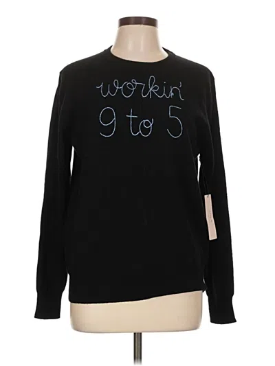 Pre-owned Lingua Franca Cashmere Pullover Sweater In Black
