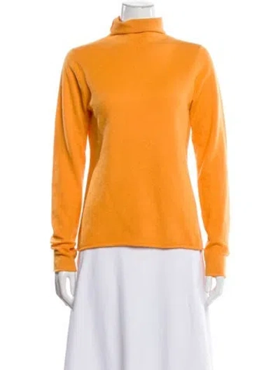Pre-owned Lingua Franca Cashmere Turtleneck Sweater In Orange