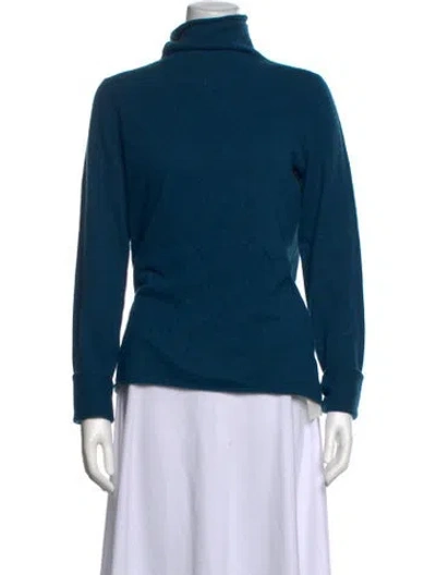 Pre-owned Lingua Franca Cashmere Turtleneck Sweater W/ Tags In Blue