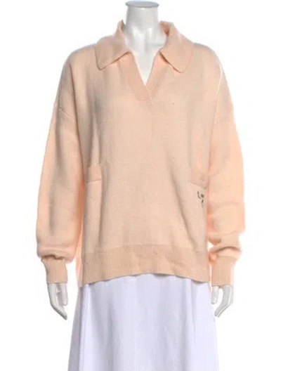 Pre-owned Lingua Franca Cashmere V-neck Sweater W/ Tags In Pink
