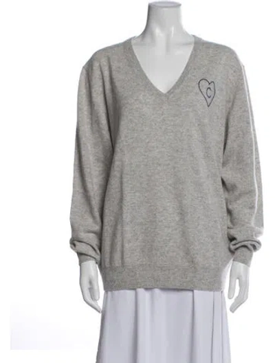 Pre-owned Lingua Franca Cashmere V-neck Sweater W/ Tags In Purple