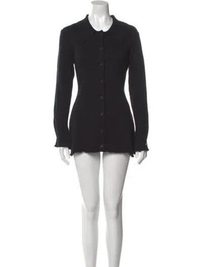 Pre-owned Lingua Franca Crew Neck Mini Dress W/ Tags In Black