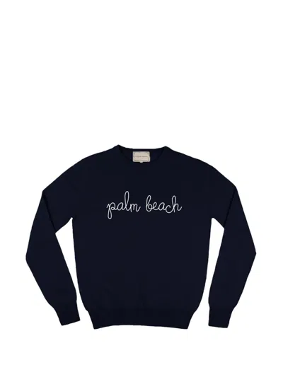 Lingua Franca Crew-neck Sweater In Blue