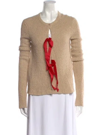 Pre-owned Lingua Franca Crew Neck Sweater In Neutral