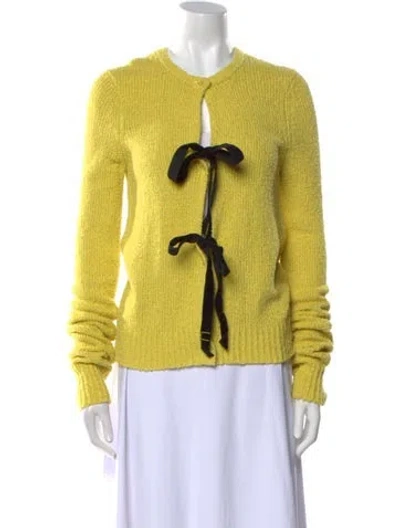 Pre-owned Lingua Franca Crew Neck Sweater In Yellow